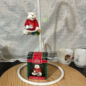 Hallmark Polar Bear Ornament with Red Sweater